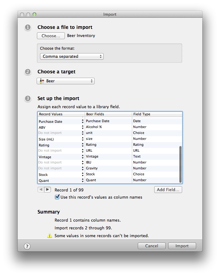 Import Form