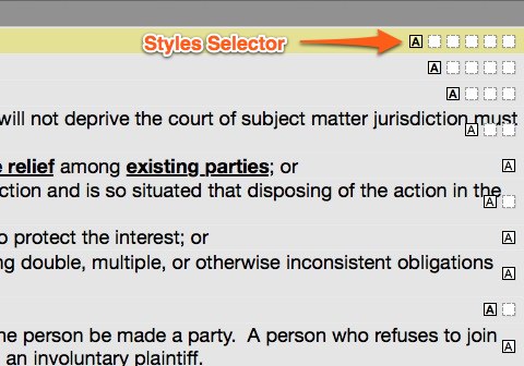 Styles Selector