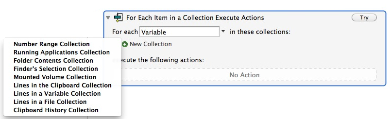 For Each Action