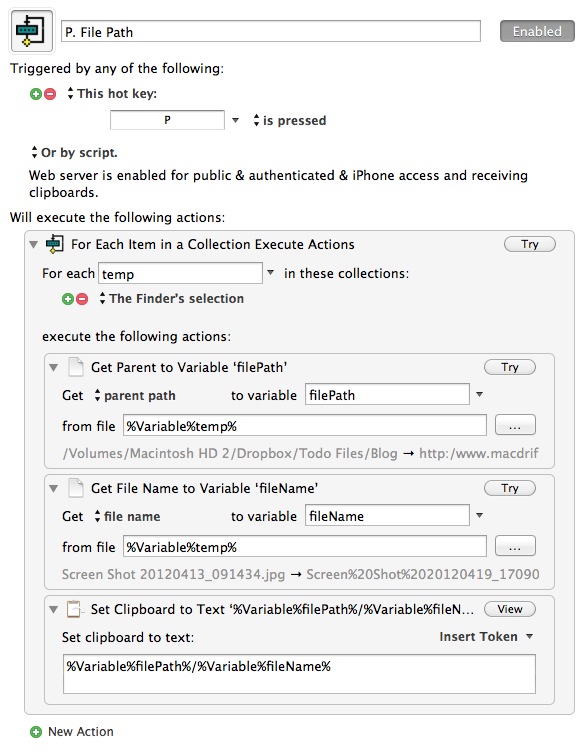 File Path Macro