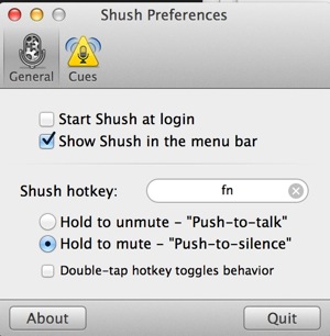 Shush Preferences