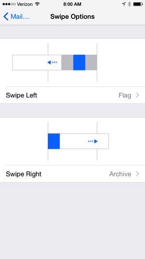 Swipe Options