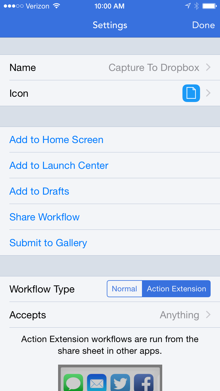 Workflow Config