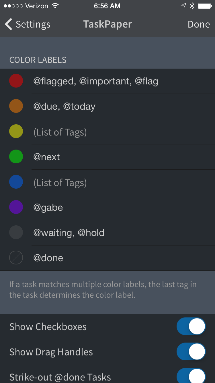 Tag Configuration