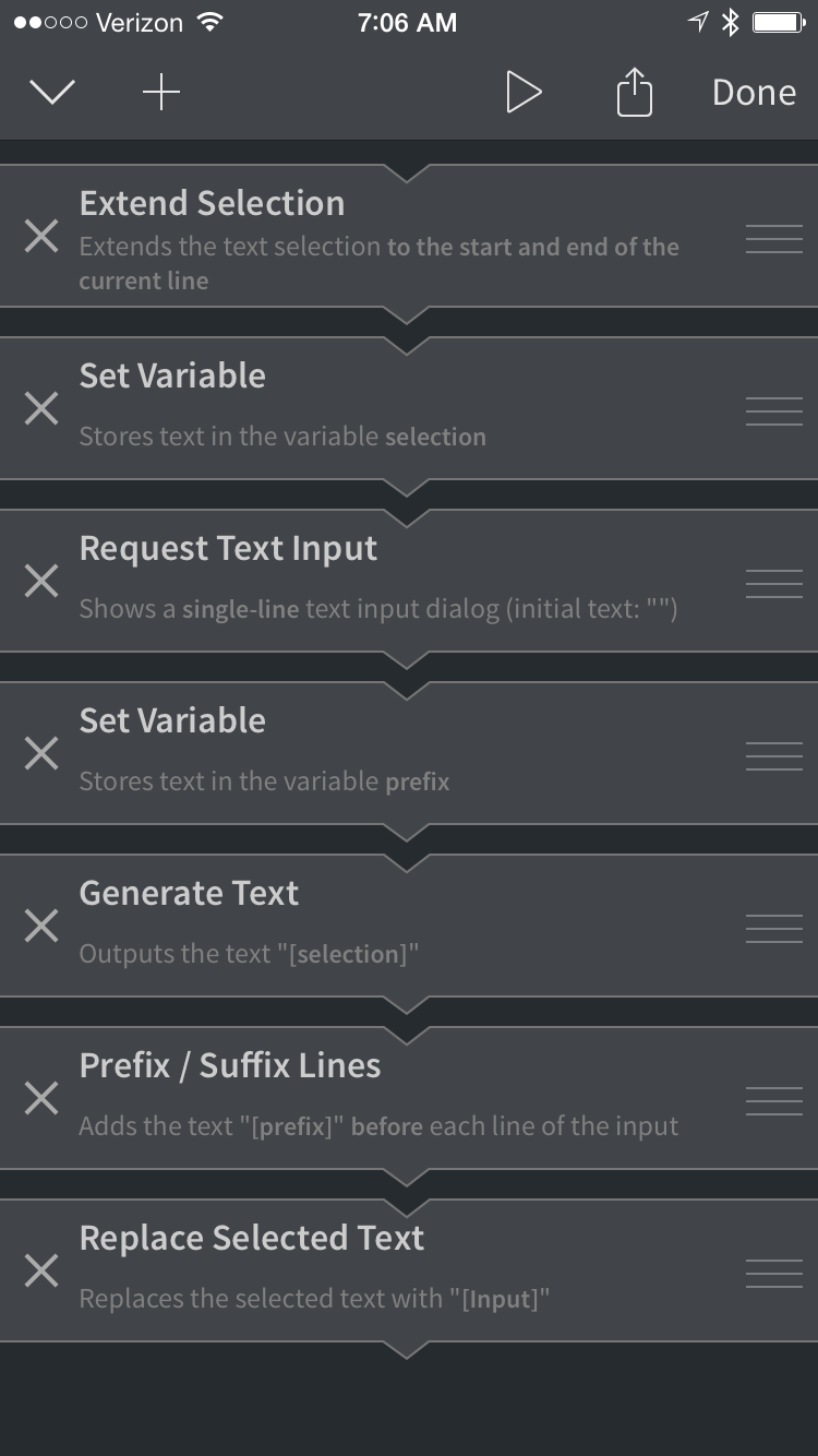 Prefix Workflow