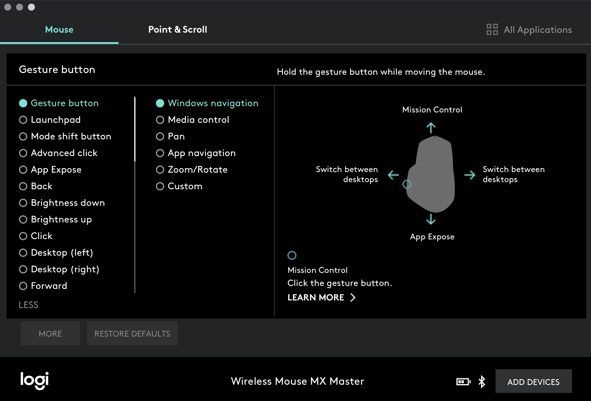 Logitech Control