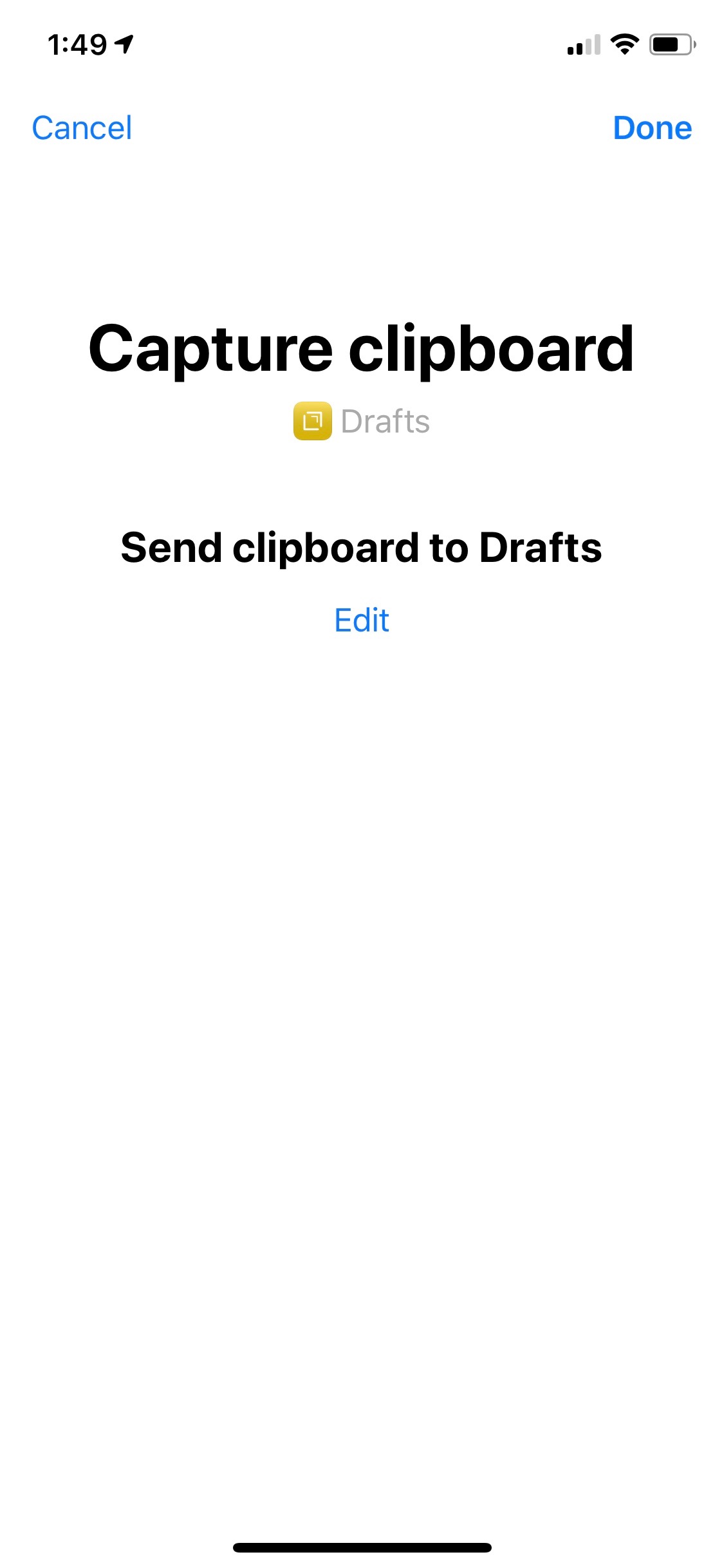 Paste to Drafts