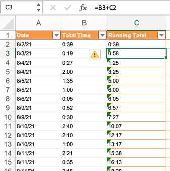 Running Total