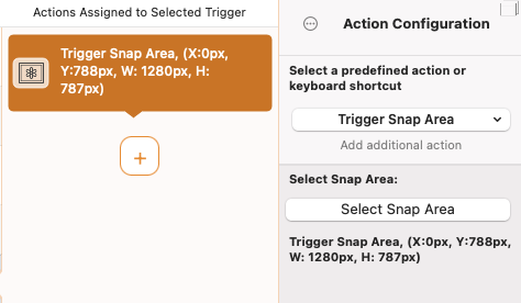 Snap Area Action